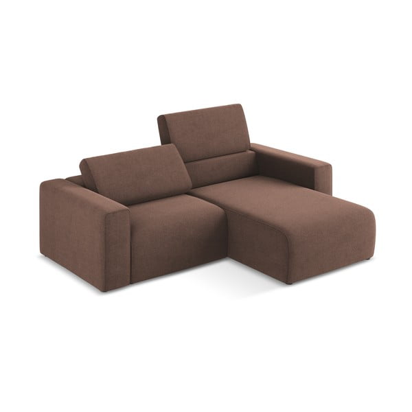 Rožinės spalvos kampinė sofa (su dešiniuoju kampu) Kalea – Makamii-image-1