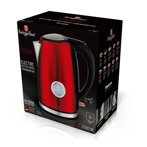 Raudonas virdulys 1,7 l Burgundy Metallic Line - BerlingerHaus-image-3