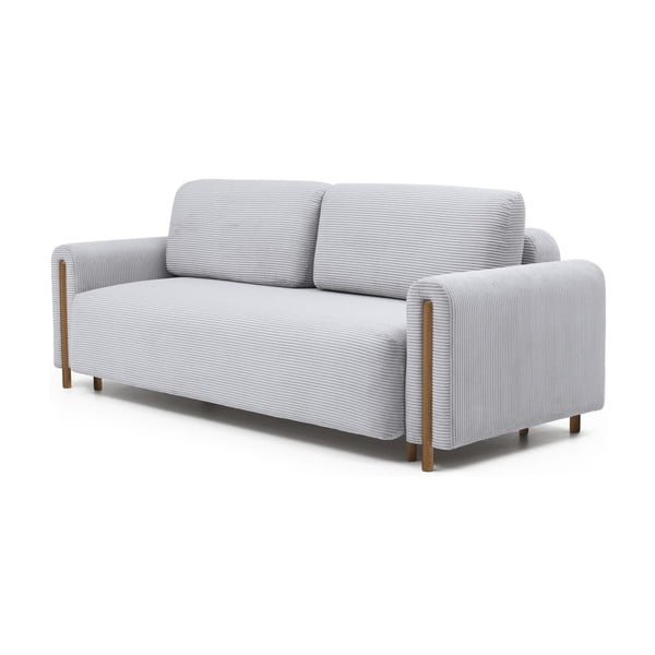 Pilkos spalvos iš kordinio velveto sulankstoma/su sandėliavimo vieta sofa 244 cm Arcadova – ELTAP-image-2