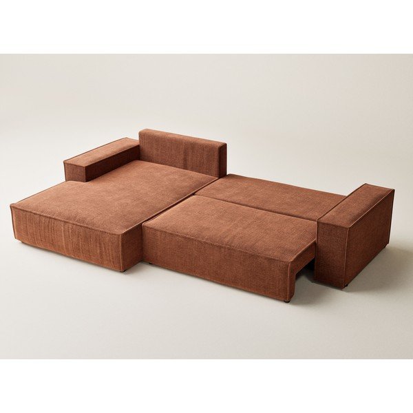 Vario spalvos sulankstoma/su sandėliavimo vieta kampinė sofa iš šenilinio audinio (su kairiuoju kampu/su gultu) Maze – Maison de Rêve-image-4