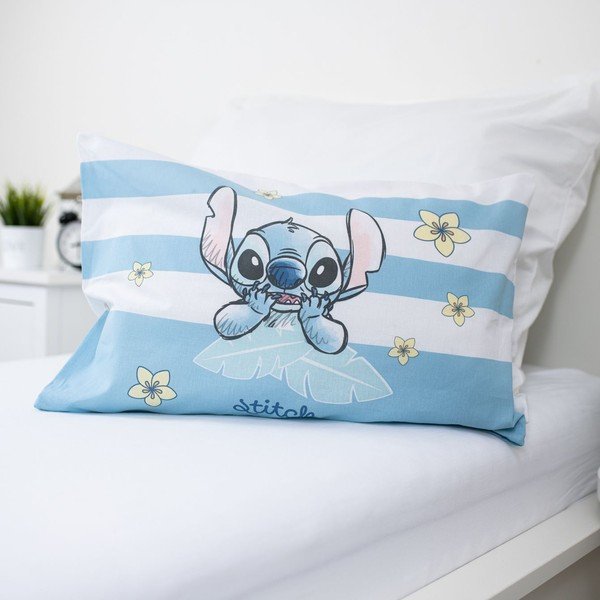 Šviesiai mėlynos spalvos iš medvilnės vaikiška patalynė vaikiškai lovai 100x135 cm Lilo & Stitch "Tropical Hugs" – Jerry Fabrics-image-2