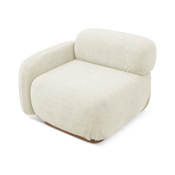 Kreminės spalvos iš boucle modulinė sofos dalis (su kairiuoju kampu) Ailani – Makamii-image-2