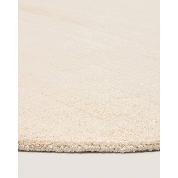 Kreminės spalvos apvalios formos kilimas ø 200 cm Empuries – Kave Home-image-4
