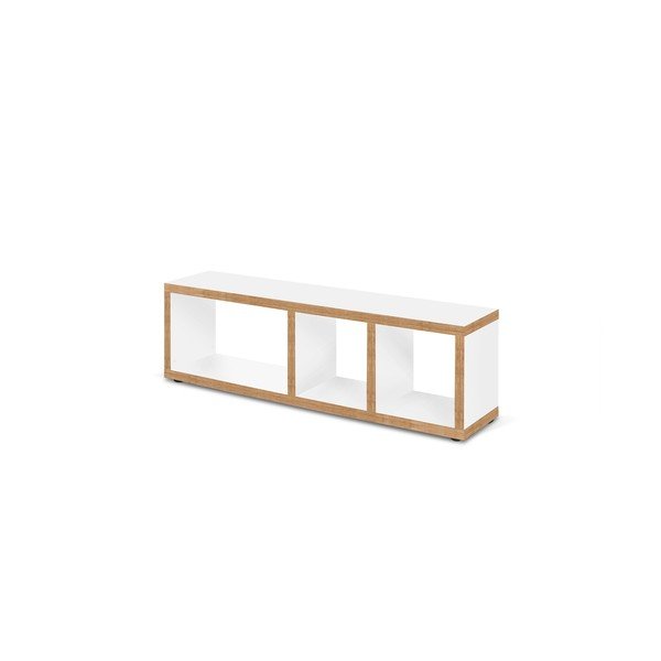 TV spintelė baltos spalvos/natūralios spalvos 150x45 cm Berlin – TemaHome-image-3