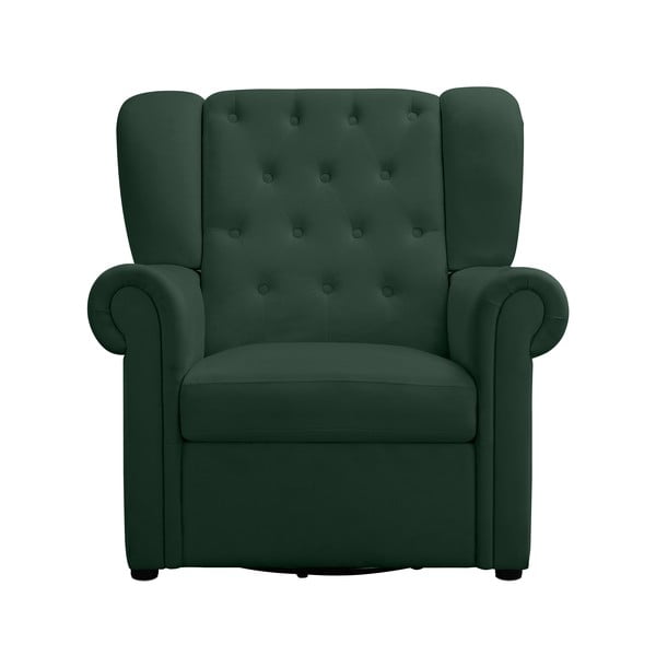 Iš velveto supamasis/Chesterfield krėslas žalios spalvos Lillyse – Støraa-image-2