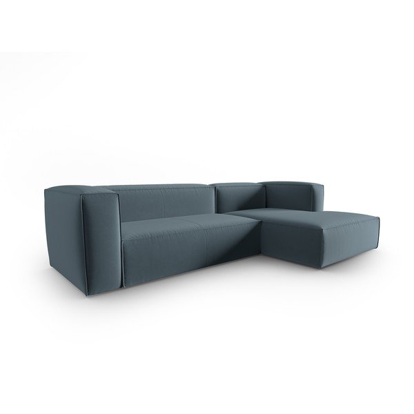 Iš velveto kampinė sofa mėlynos spalvos Mackay – Cosmopolitan Design-image-2