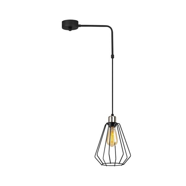 Juodos spalvos metalinis pakabinamas šviestuvas Opviq lights Zach-image-2
