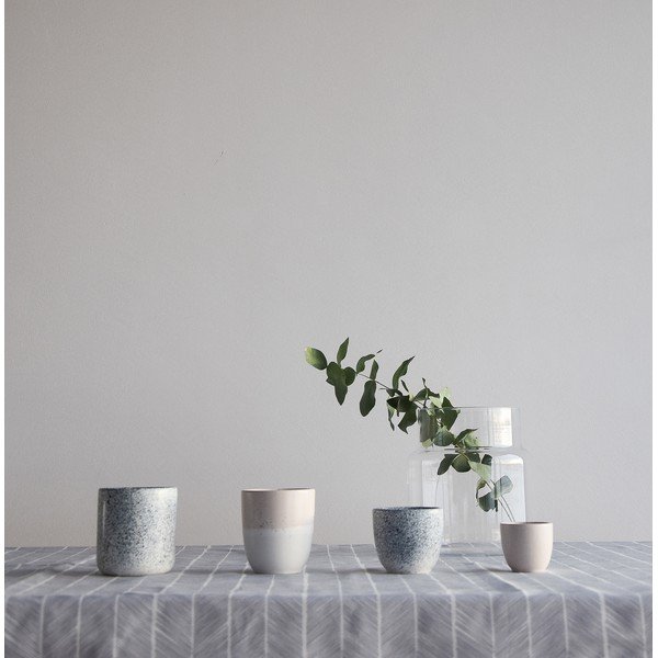 Baltos ir juodos spalvos akmens masės puodelis ÅOOMI Mess, 200 ml-image-3