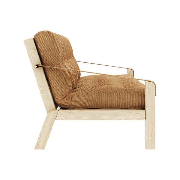 Sulankstoma sofa garstyčių spalvos iš kordinio velveto 204 cm Poetry – Karup Design-image-1