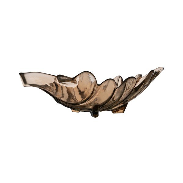 Iš stiklo dekoratyvinis padėklas 19,5x35 cm Leaf – Ixia-image-2