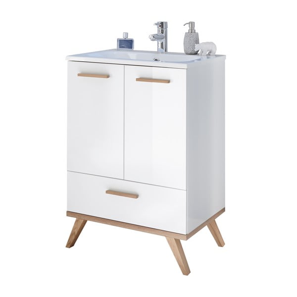 Balta spintelė po praustuvu be maišytuvo 61x88 cm Set 923 - Pelipal-image-2