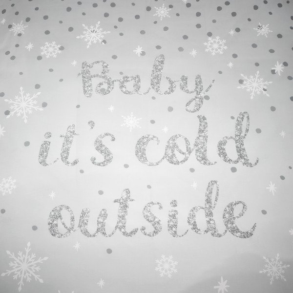 Viengulė patalynė baltos spalvos/šviesiai pilkos spalvos 135x200 cm Baby It's Cold Outside – Catherine Lansfield-image-4