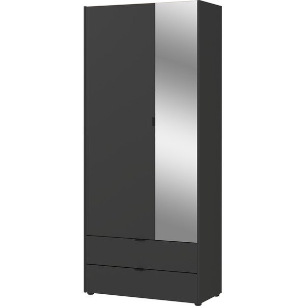 Antracito spalvos spinta su veidrodžiu 84x196 cm Tuscon - Germania-image-2