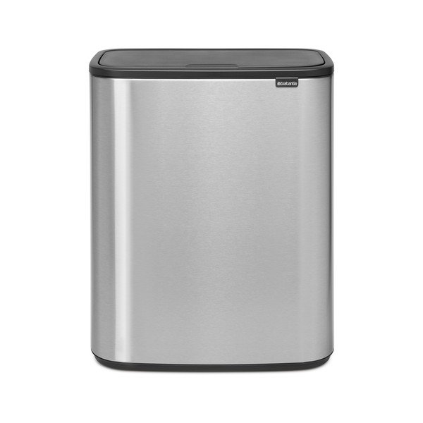 Iš plieno galima atidaryti palietus šiukšliadėžė matinės sidabrinės spalvos 60 l Bo Touch Bin – Brabantia-image-2