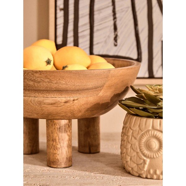 Natūralios spalvos iš medienos dubuo ø 27 cm Kara – Premier Housewares-image-3