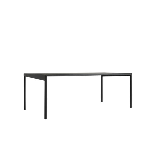 Juodos spalvos metalinis valgomojo stalas "Custom Form Obroos", 160 x 80 cm