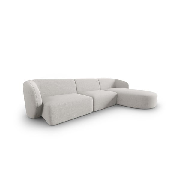 Kampinė sofa šviesiai pilkos spalvos (su dešiniuoju kampu) Shane – Micadoni Home-image-2