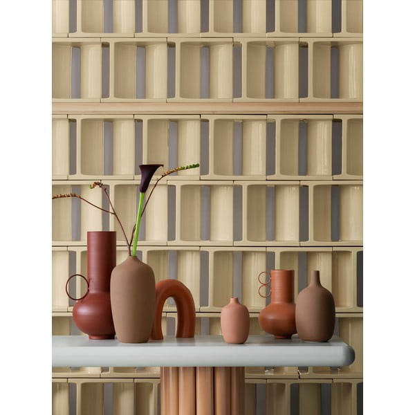 Terakotos spalvos iš keramikos vaza (aukštis 12 cm) Kagetsu – Blomus-image-1
