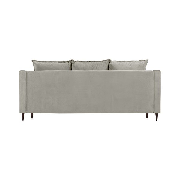 Smėlio spalvos aksominė sofa-lova su patalynės dėže Mazzini Sofas Freesia, 215 cm-image-3