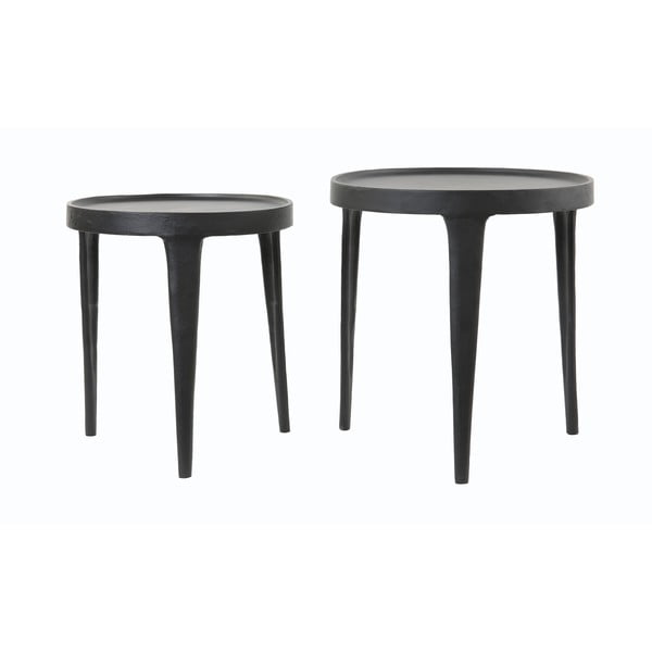 Apvalios formos šoniniai stalai 2 vnt. ø 43 cm Tobias – Light & Living