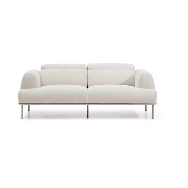 Smėlio spalvos reguliuojama sofa iš šenilinio audinio 214 cm Aurum – Kave Home