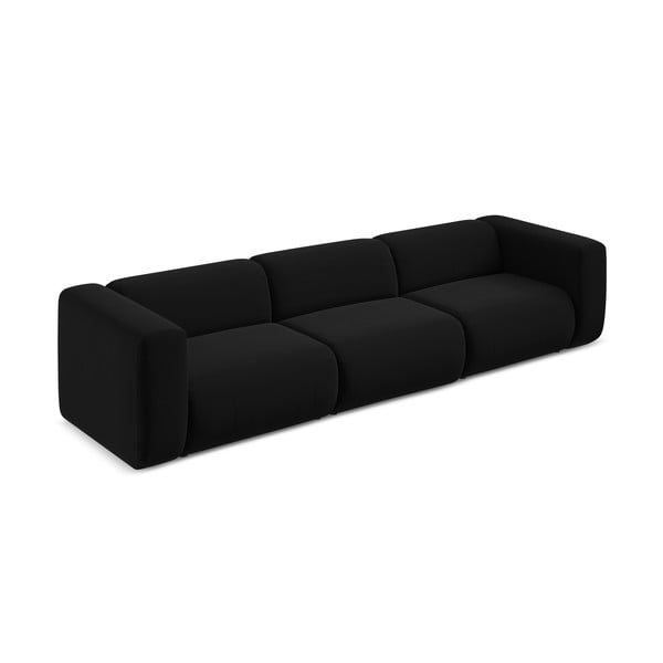 Juodos spalvos iš velveto sofa 319 cm Ekahi – Makamii-image-4