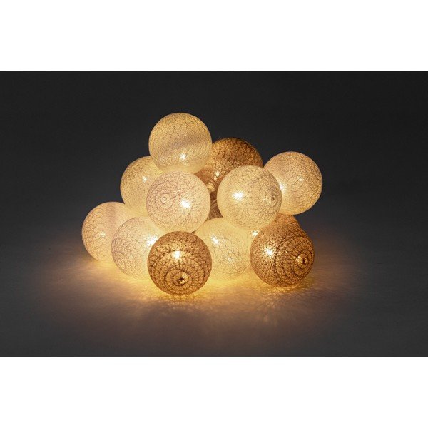Smėlio spalvos LED lempučių girlianda LUKKA, 15 lempučių-image-1