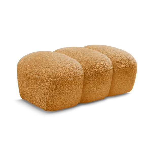 Garstyčių spalvos iš boucle taburetė Hippolyte – Bobochic Paris-image-3