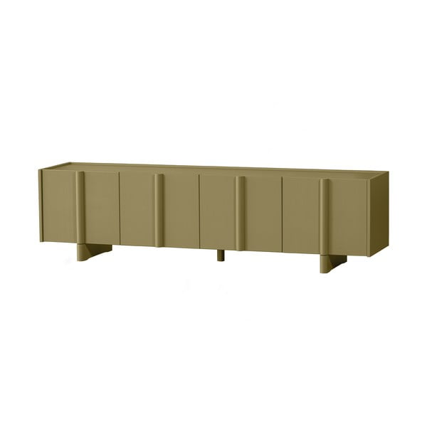 Iš pušies masyvo TV spintelė khaki spalvos 200x53x46 cm Basu – WOOOD-image-2