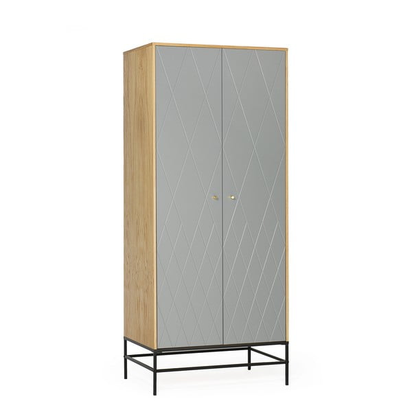 Pilka drabužių spinta Woodman Mia-image-3