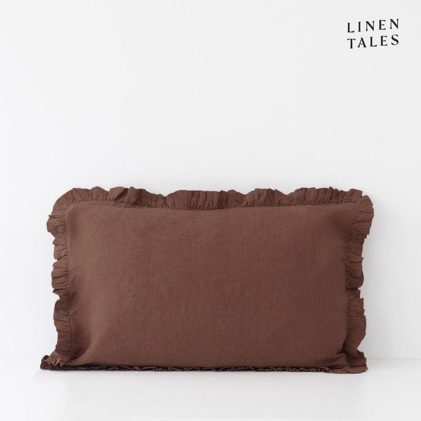 Iš lino pagalvės užvalkalas 50x60 cm Chocolate – Linen Tales