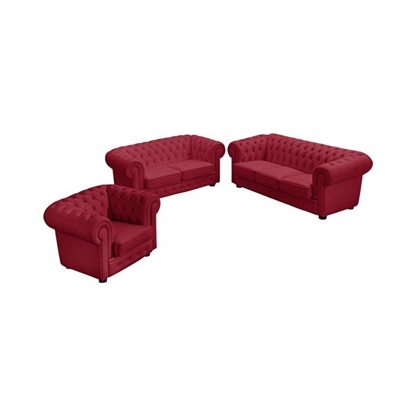 Raudonas odinis fotelis "Max Winzer Bridgeport-image-1