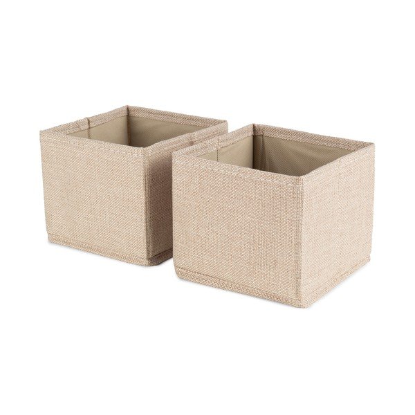 Smėlio spalvos iš tekstilės daiktadėžės 2 vnt. 14x12x12 cm Sandy – Compactor