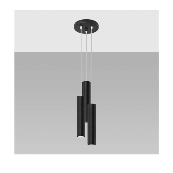 Kabantis šviestuvas juodos spalvos ø 6 cm Castro – Sollux-image-2