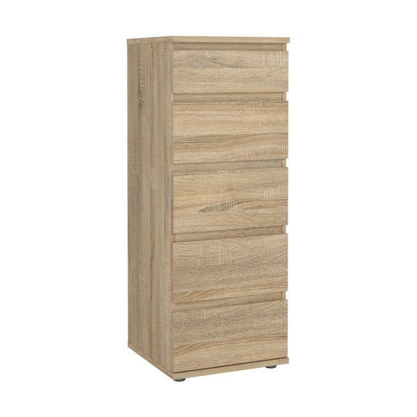 Aukšta šoninė spintelė natūralios spalvos iš ąžuolo 40x107 cm Nova – Tvilum-image-2