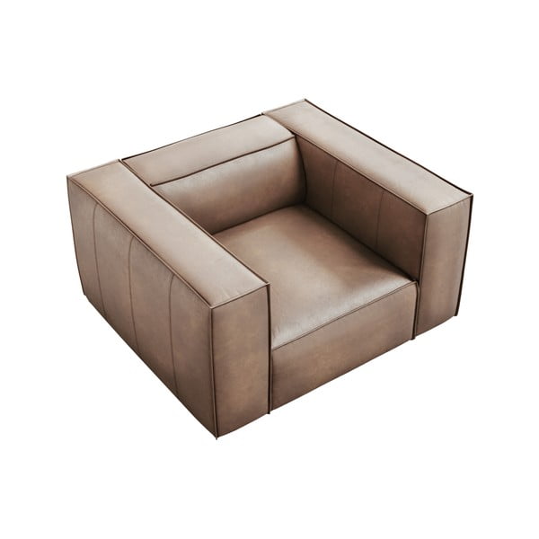 Šviesiai rudas odinis fotelis Madame - Windsor & Co Sofas-image-3