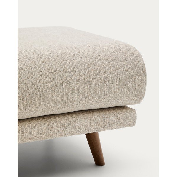 Smėlio spalvos taburetė iš šenilinio audinio Karin – Kave Home-image-2