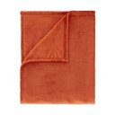 Oranžinės spalvos iš mikropliušo antklodė ir pledas 130x170 cm Raschel Velvet – Catherine Lansfield
