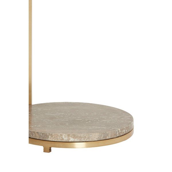 Su marmuriniu stalviršiu apvalios formos šoninis stalas ø 26 cm Leda – Light & Living-image-2