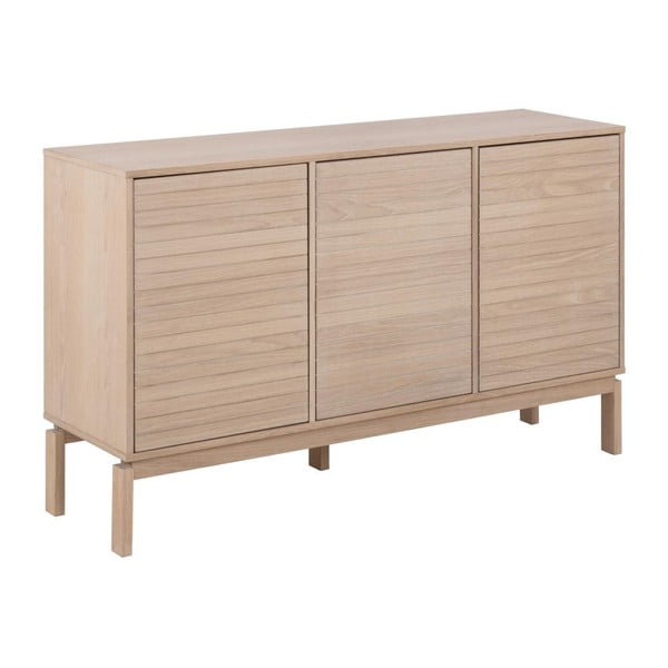 Žema šoninė spintelė natūralios spalvos iš ąžuolo 135x80 cm Linley – Actona-image-2