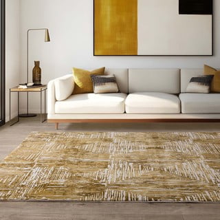 Auksinės spalvos kilimas 200x290 cm Kuza Lines Gold – Asiatic Carpets