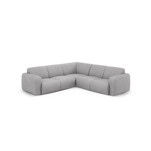 Kampinė sofa šviesiai pilkos spalvos (kintama/„L“ formos) Molino – Micadoni Home
