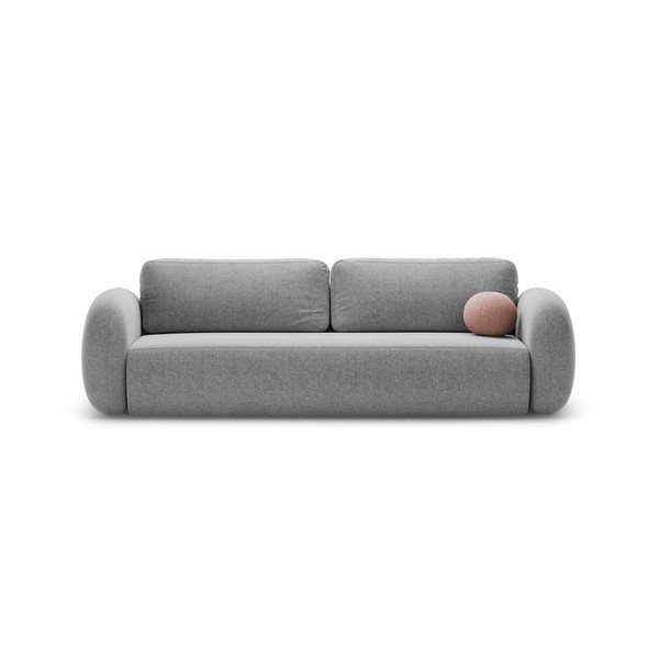 Šviesiai pilkos spalvos iš šenilinio audinio sulankstoma/su sandėliavimo vieta sofa 262 cm Tonale – Cosmopolitan Design