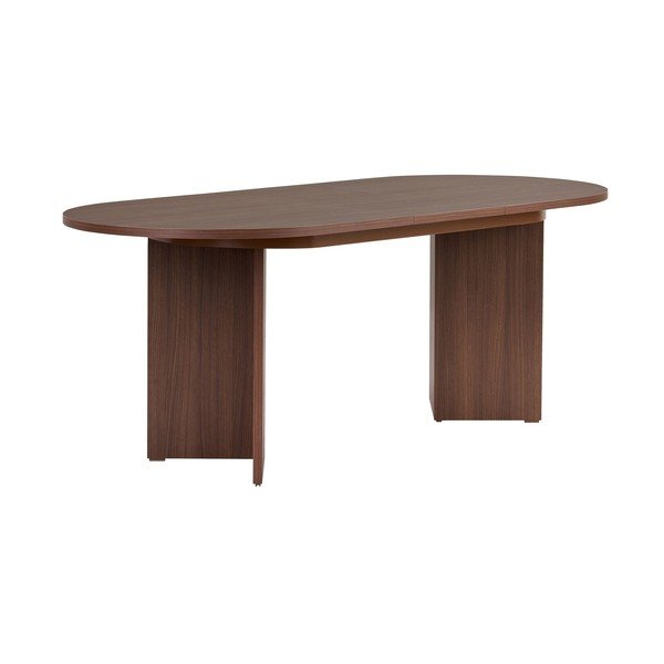 Prailginamas valgomojo stalas su papildomu stalviršiu iš riešutmedžio 90x160 cm Sorell – Kalune Design-image-4