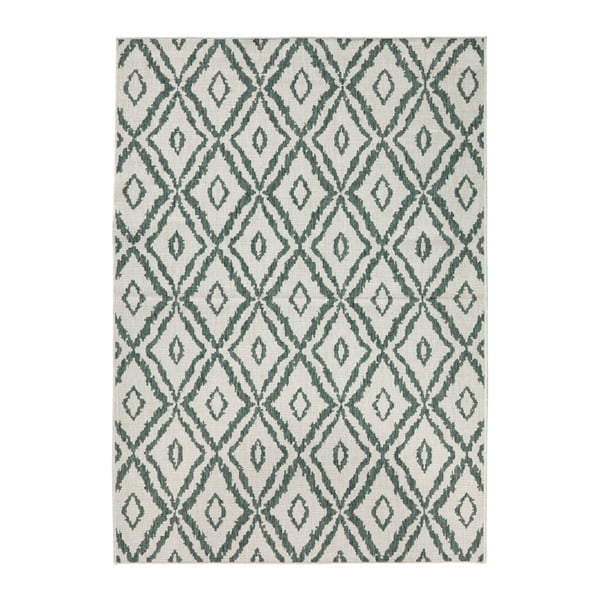 Žalios ir baltos spalvos lauko kilimas NORTHRUGS Rio, 200 x 290 cm-image-2