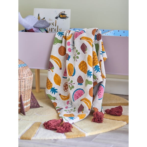 Iš perdirbtos medvilnės vaikiškas pledas 130x160 cm Fruitta – Bloomingville Mini-image-1