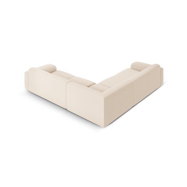 Iš boucle kampinė sofa smėlio spalvos (kintama/„L“ formos) Molino – Micadoni Home-image-3