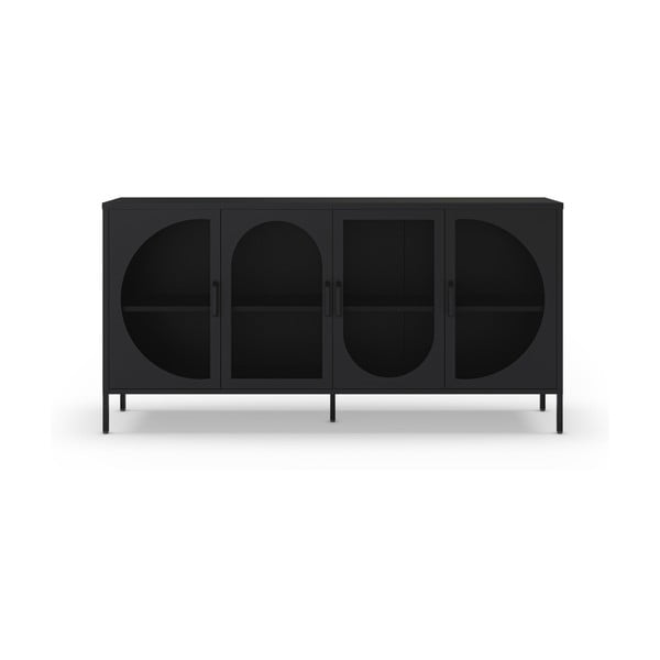 Šoninė spintelė juodos spalvos 160x90 cm Tayra – Marckeric