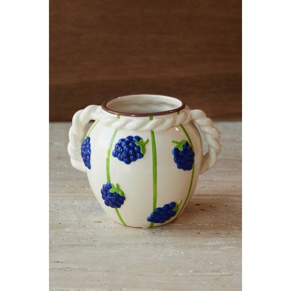 Baltos spalvos vaza (aukštis 13 cm) Berries – Ellos Home-image-1