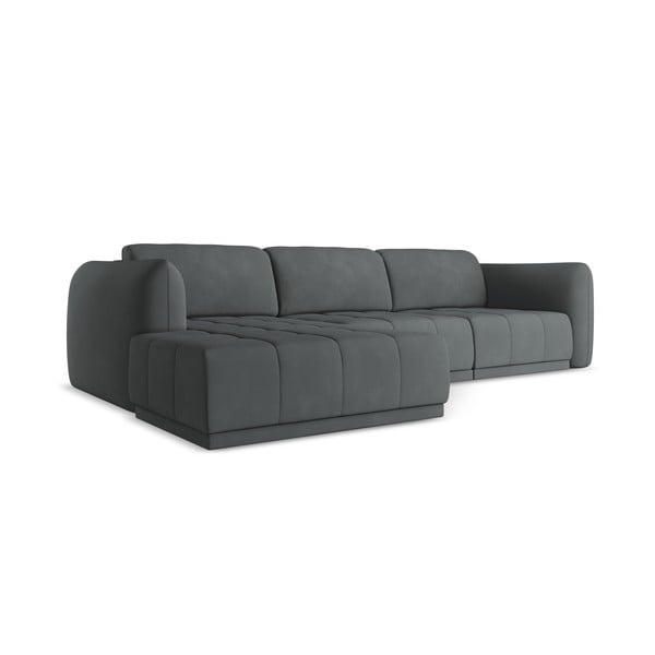 Tamsiai pilkos spalvos kampinė sofa (su kairiuoju kampu) Hoku – Makamii-image-2